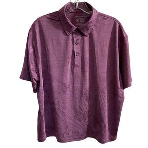 Tori Richard Tradewind Technology Polo Shirt M Purple Performance Golf‎ Resort